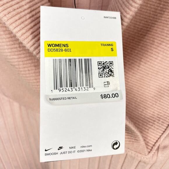 NIKE NWT Yoga Luxe Ribbed Long-sleeve Women's Pink Sweater Size Small $80 MSRP - Picture 11 of 14